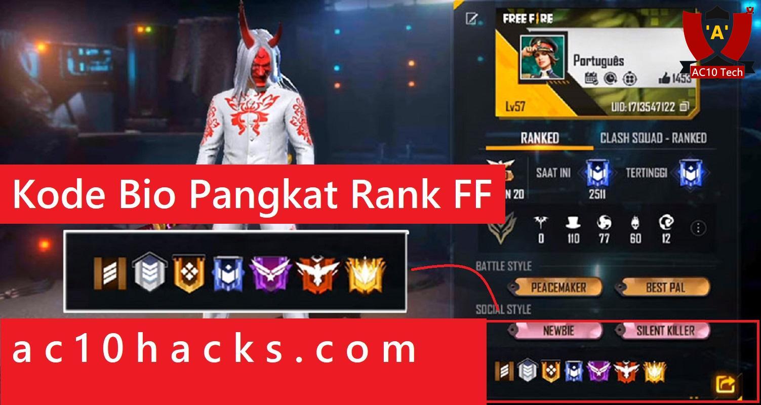 Kode Bio Pangkat Rank FF