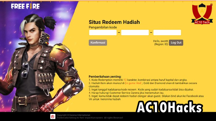 Kode Redeem FF Permanen 2024