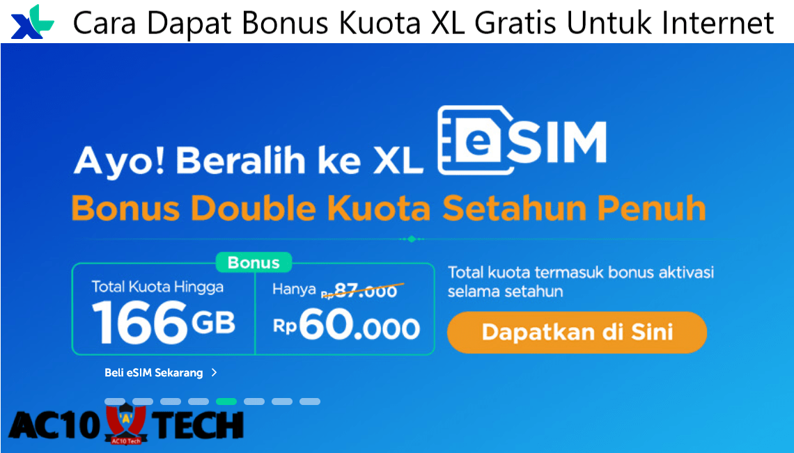 Cara Dapat Bonus Kuota XL