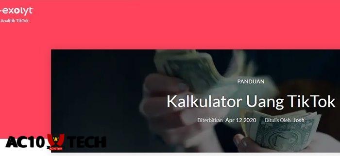 Kalkulator Uang TikTok Tanpa Aplikasi