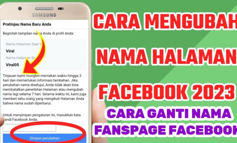 Cara Mengubah Nama Halaman Facebook